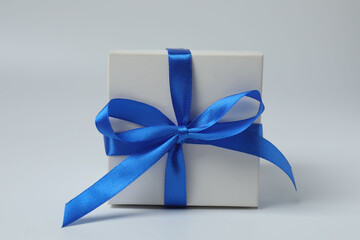 Gift boxes with ribbon, isolated on white background
