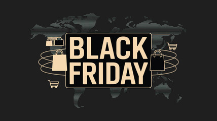 Black Friday Shopping Vector Illustration