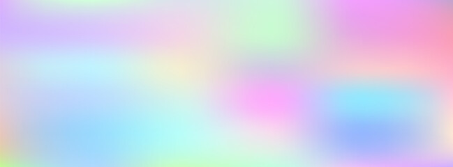Abstract blur holographic rainbow foil iridescent background. Holographic gradient pastel rainbow background. Pearlescent Gradient. Kawaii Light. Unicorn rainbow background.