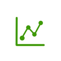 Line chart icon for business growth and data analysis／ビジネス成長やデータ分析に使える折れ線グラフアイコン
