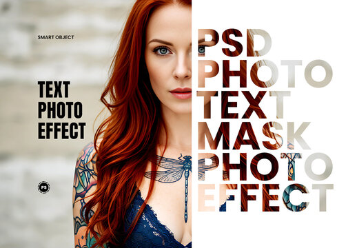 Text Photo Effect PSD Template