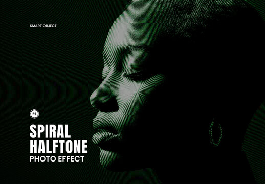 Spiral Halftone Photo Effect