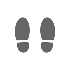 Footprint icon for walking, tracking, and journey concept／歩行・追跡・旅のイメージを表す足跡アイコン