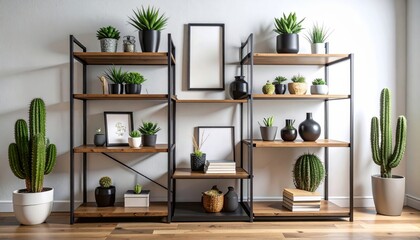 Fototapeta premium Modern apartment interior design featuring a luxury living room, kitchen, and wood furniture