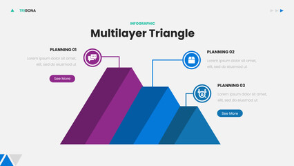 Multilayer Triangle Infographic