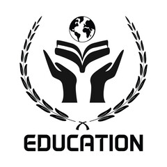 Education logo, education resources, vector design