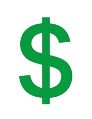 Obraz premium Green dollar sign icon, graphic, representing currency and finance