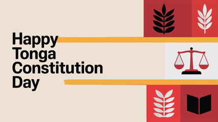 Tonga Constitution Day National Celebration Vector Design