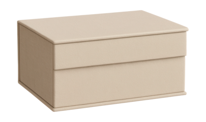 Magnetic closure fabric box for storing keepsakes in your living room.