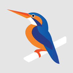 vector illustration of a cartoon bird