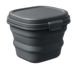 Space-saving collapsible silicone container for efficient fridge storage.