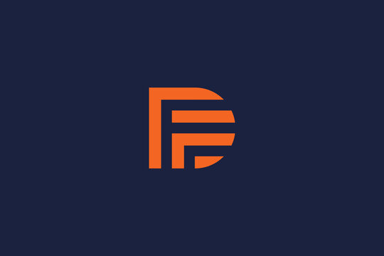 letter df or fd logo icon design
