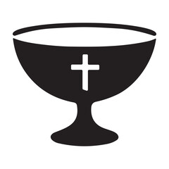Chalice icon or logo isolated sign symbol vector illustration - high quality black style vector icons
