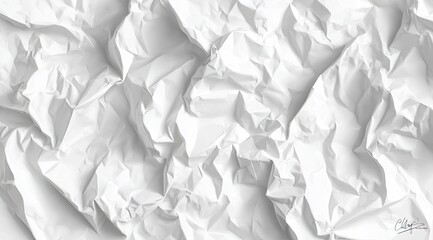 Obraz premium Crumpled white paper texture (1)