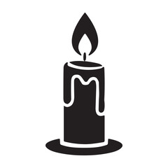 Devotional Candle icon or logo isolated sign symbol vector illustration - high quality black style vector icons
