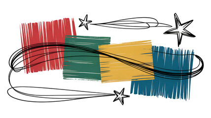 Abstract textured brush strokes in vibrant colors on a dark background