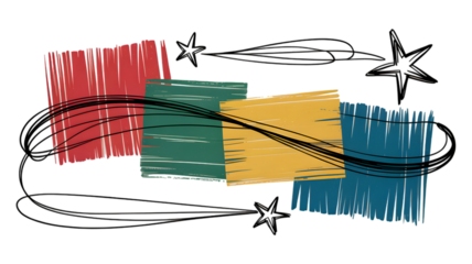 Abstract textured brush strokes in vibrant colors on a dark background