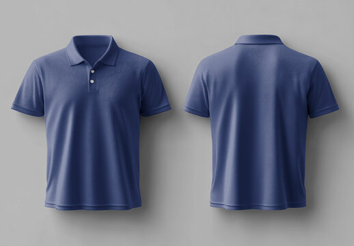 Blue Polo Shirt Mockup Design Psd