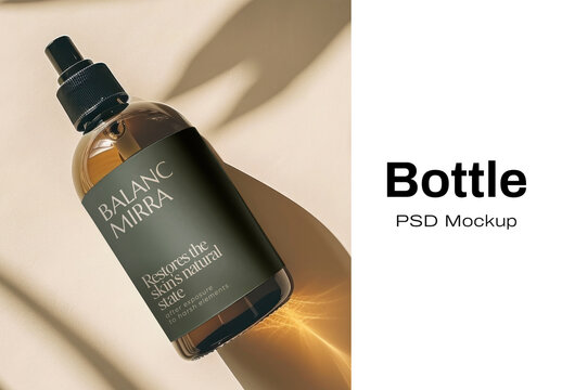 Elegant Cosmetic Bottle Mockup Psd