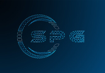 SPG low poly letter logo vector design. SPG lower poly logo design. Low poly logo.