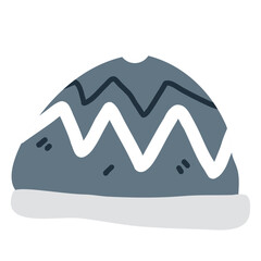 Winter wool hat blue pattern christmas cozy design