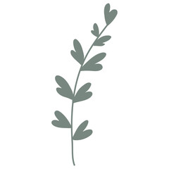 Winter branch foliage simple christmas decoration icon