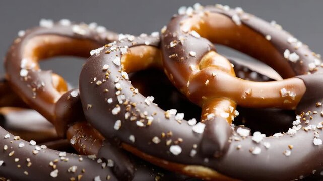 Snack lovers will enjoy these chocolate-covered pretzels sprinkled with sea salt