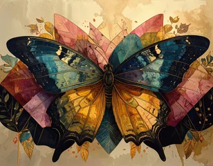 Keuken achterwand Grunge vlinders grunge background with butterfly  © TT3 Design