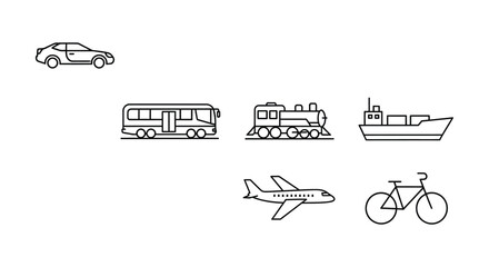 bicycle sign icon set