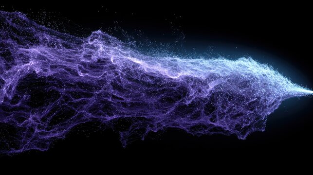 Purple and Blue Particle Cloud