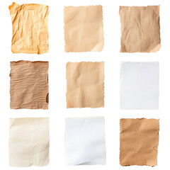Torn Paper Textures: A collage of varied torn paper textures, offering a rich tapestry of tactile surfaces, perfect for adding an element of history, authenticity, and design to any project.
