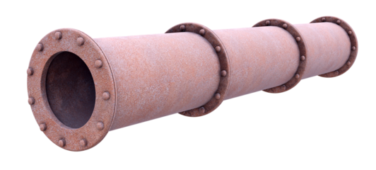 aged infrastructure prop showing complete surface oxidation and decay.