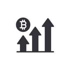 Bitcoin Investment Growth Chart Symbol Rising Market Trends