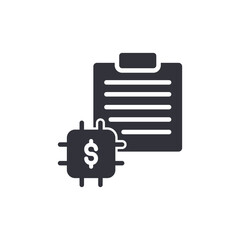 Obraz premium Investment Plan With Microchip Finance Digital Icon