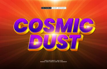 cosmic dust editable cosmic glow text effect for game or poster