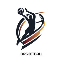 Shield Emblem Basketball Sports Logo