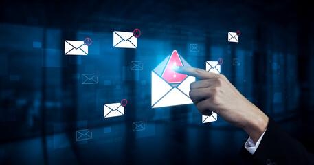 A cybersecurity alert indicating a phishing scam or malware threat. This dangerous email requires immediate action to protect against data theft and unauthorized system access. Fermion