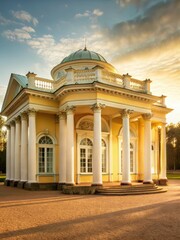 Obraz premium Hermitage Pavilion in Tsarskoe Selo at dusk