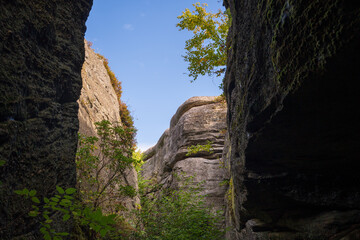 Obraz premium Rock City Park Olean New York, Giant Rock Formations and Scenic Overlook