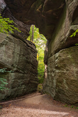 Obraz premium Rock City Park Olean New York, Giant Rock Formations and Scenic Overlook