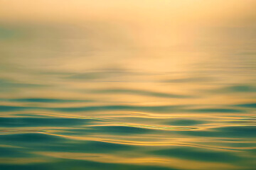 Obraz premium Realistic Transparent Water Surface with Soft Light and Blurred Natural Background 