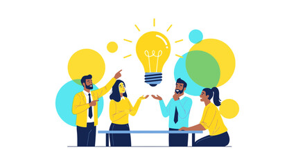 Innovative Team Members Collaborating To Achieve Successful Business Goals and Solutions