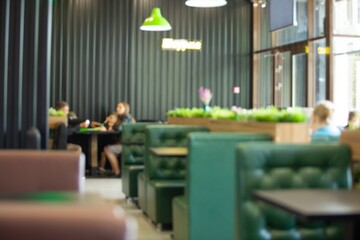 Blurred background restaurant or cafe