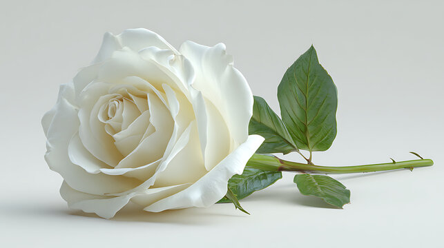 Delicate white rose bloom showcasing purity and natural beauty