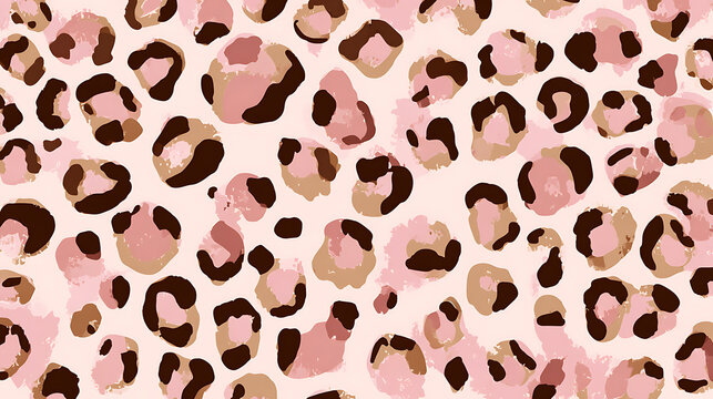 Abstract Pink Leopard Print Animal Skin Seamless Pattern for Fashionable Textile Design