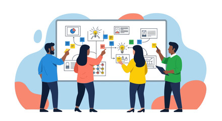 Team Of Professionals Brainstorming And Collaborating On An Initiative Strategy Plan