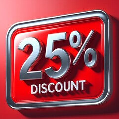 25% off price tags, Discount Tag