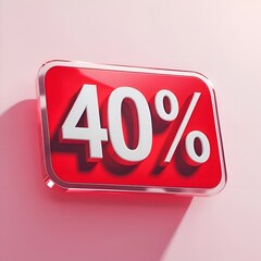 40% off price tags, Discount Tag