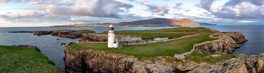 Aerial view of Rathlin O'Birne island in County Donegal, Irleand