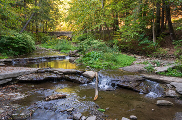 Portage Viaduct Bridge Letchworth State Park New York, Iconic Railway Bridge Over the Genesee River...